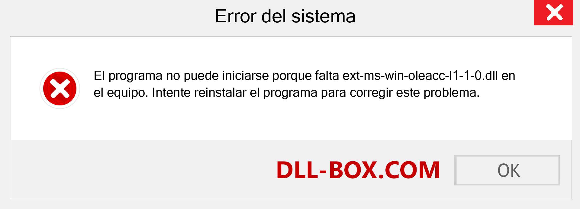 ¿Falta el archivo ext-ms-win-oleacc-l1-1-0.dll ?. Descargar para Windows 7, 8, 10 - Corregir ext-ms-win-oleacc-l1-1-0 dll Missing Error en Windows, fotos, imágenes